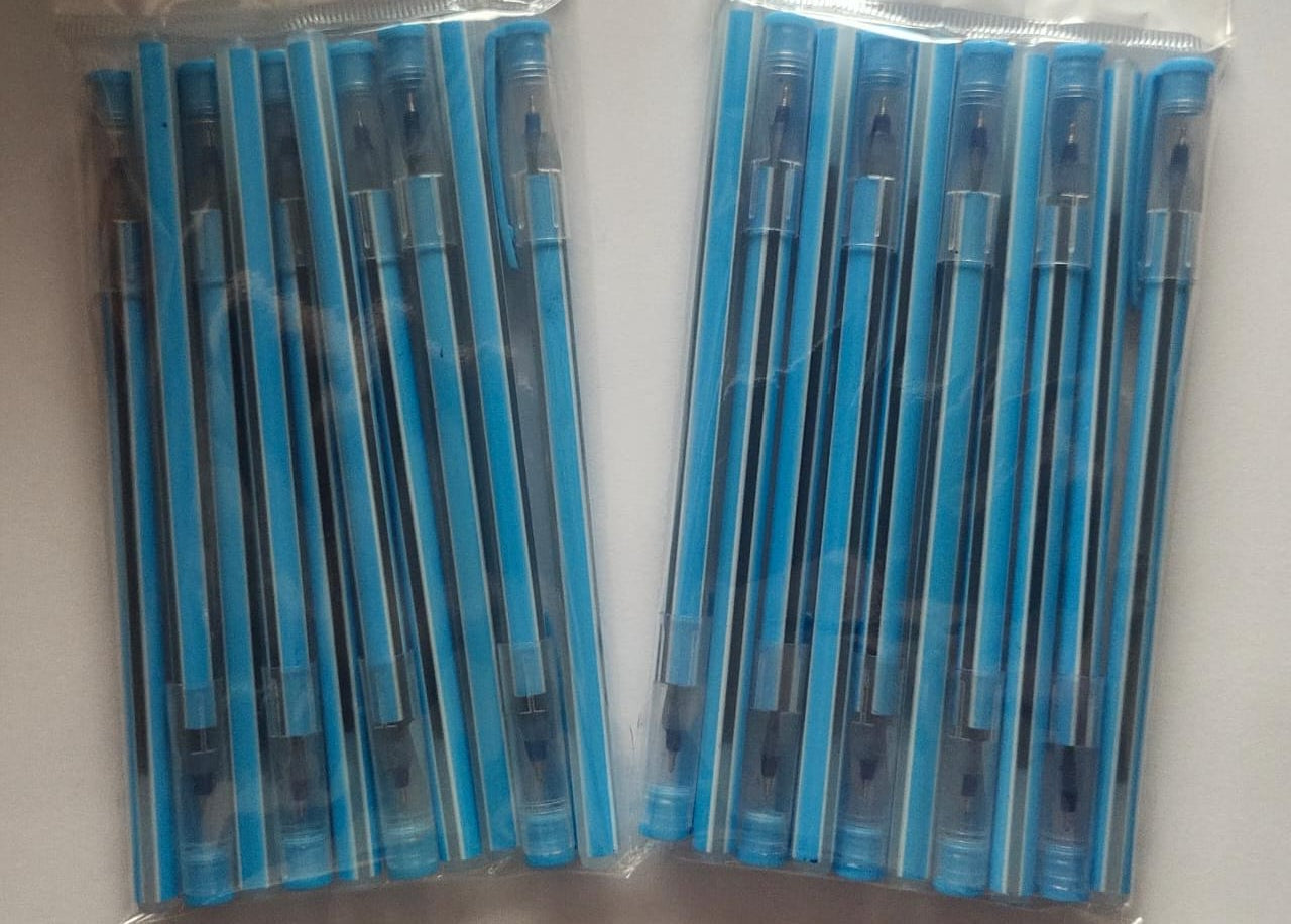 DumSum Ball Pen - BLUE | Ball Point Pen Set With Comfortable Grip ink is very smoothly to write | Pens For Writing | School and Office Stationery | Pens For Students (Pack of 100)