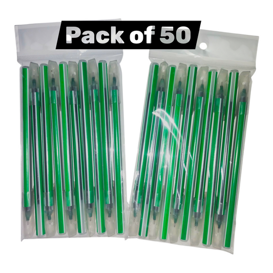 DumSum Ball Pen - BLUE | Ball Point Pen Set With Comfortable Grip ink is very smoothly to write | Pens For Writing | School and Office Stationery | Pens For Students (Pack of 50)